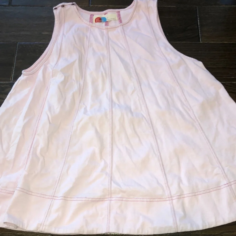 FREE PEOPLE BEACH pastel oversized top sleeveless size small